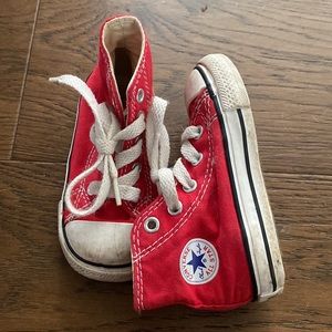 Red Toddler Hightop Converse size 5T